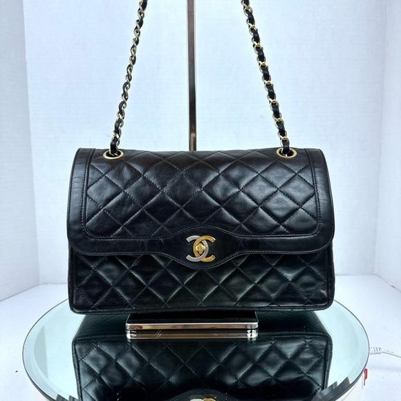 CHANEL Paris Limited Double Flap Quilted Lambskin Shoulder Bag - Picture 5 of 16
